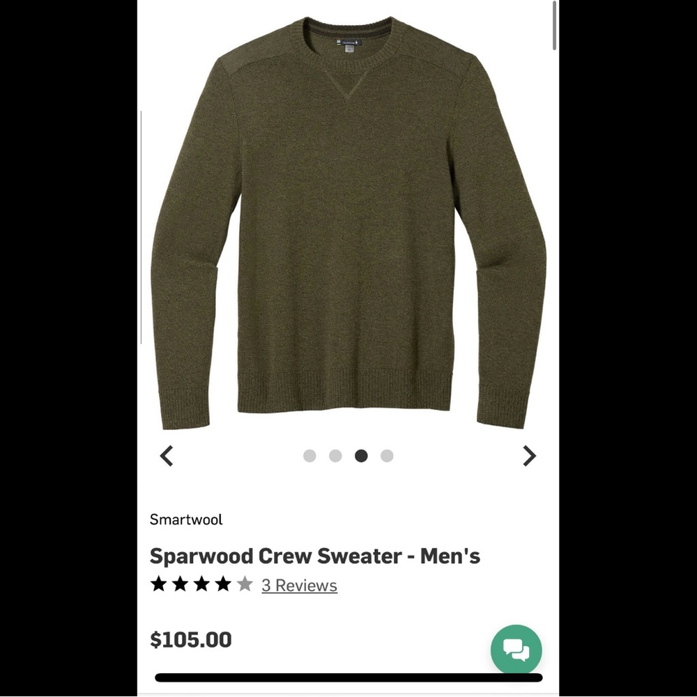 Smartwool Green Crewneck Sweater